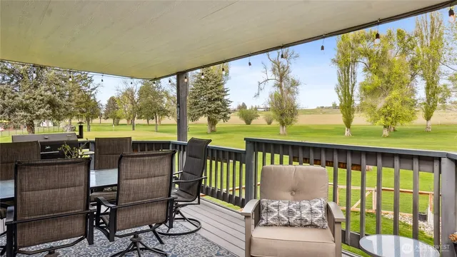 a balcony view with a ocean view