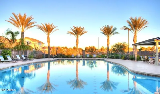 a view of outdoor space with seating