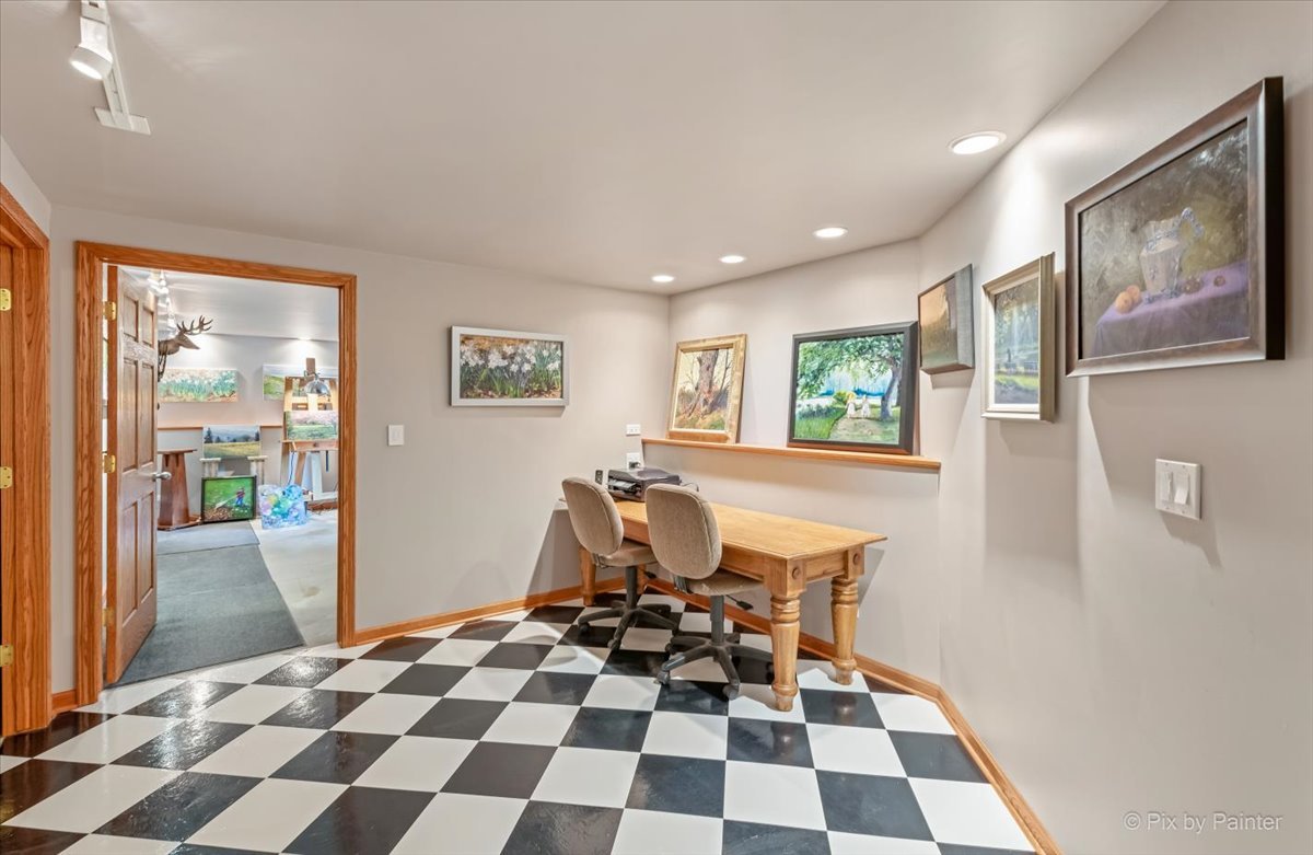 245 Perth Road Cary, IL 60013 - Photo 43 of 61 a black and white checkered floor with a black white checkered floor next to a window