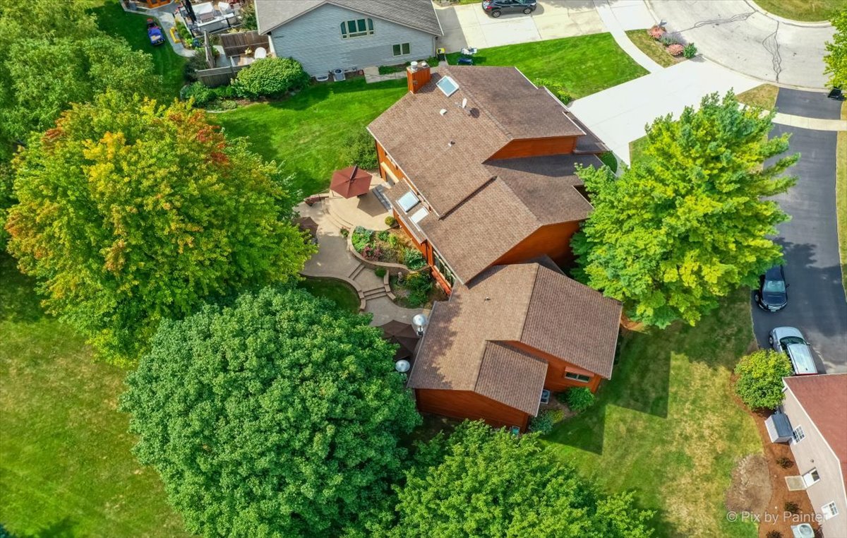 245 Perth Road Cary, IL 60013 - Photo 6 of 61 an aerial view of a house with garden space and street view