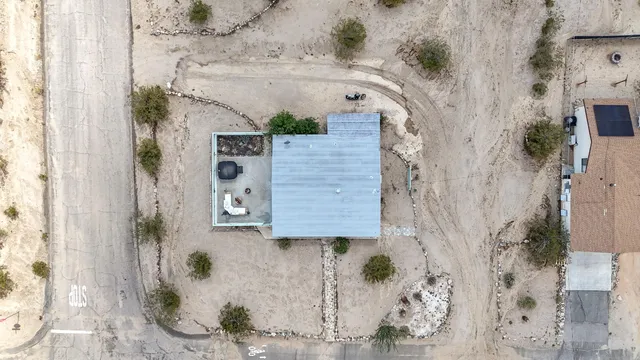 an aerial view of a city