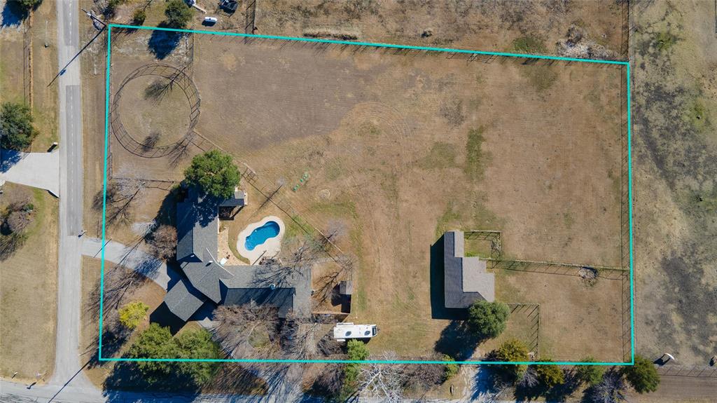 750 Long Road Lucas, TX 75002 - Photo 39 of 39 an aerial view of a house with a backyard space and garden