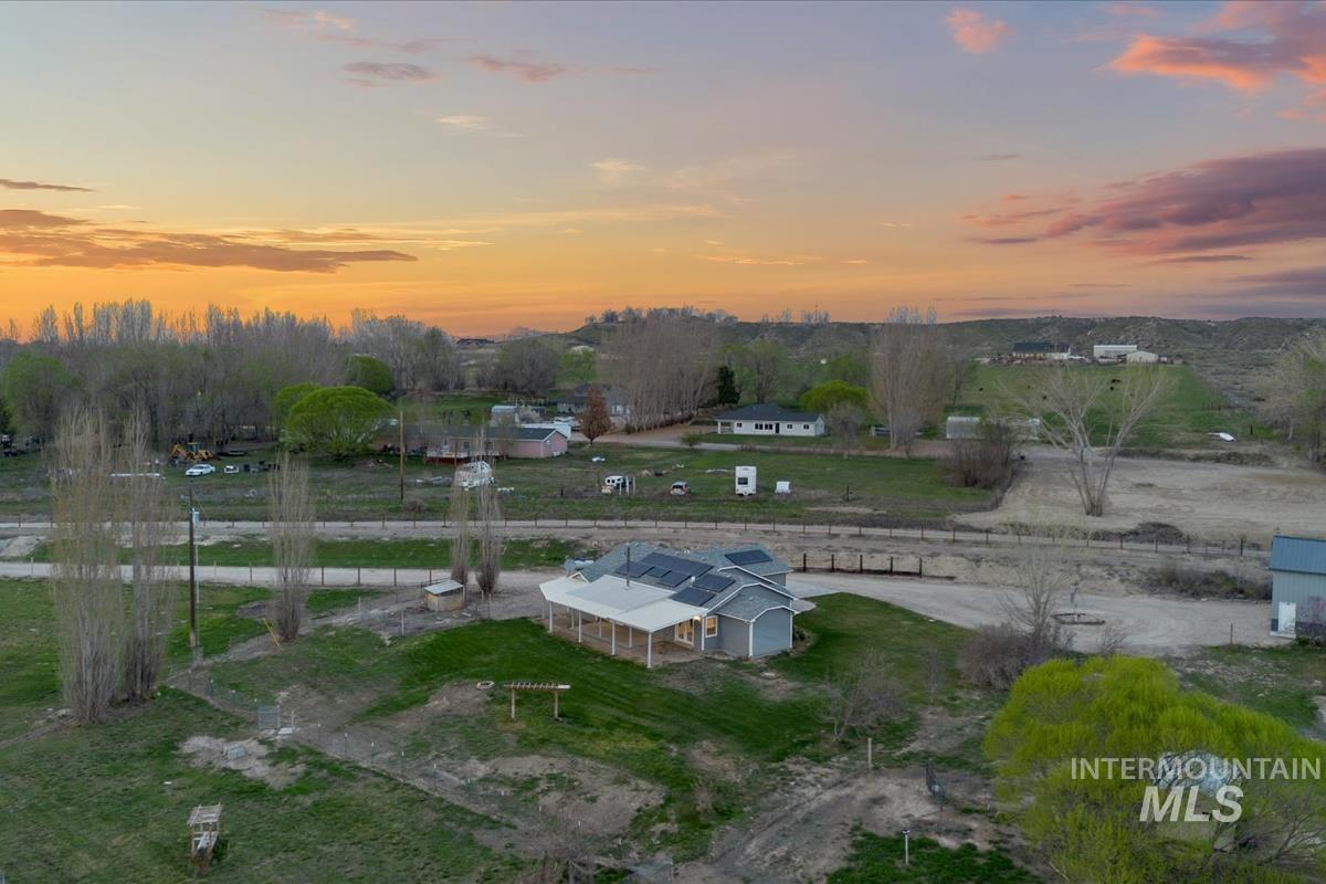 2417 Patch Ditch Road Homedale, ID 83628 - Photo 39 of 50 Aerial view at dusk