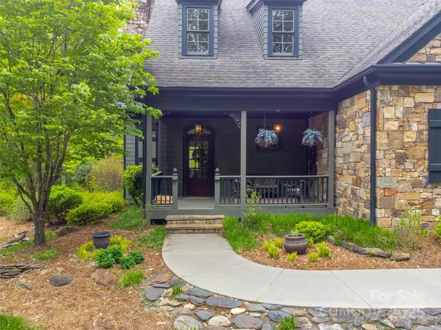 a view of a house with a porch