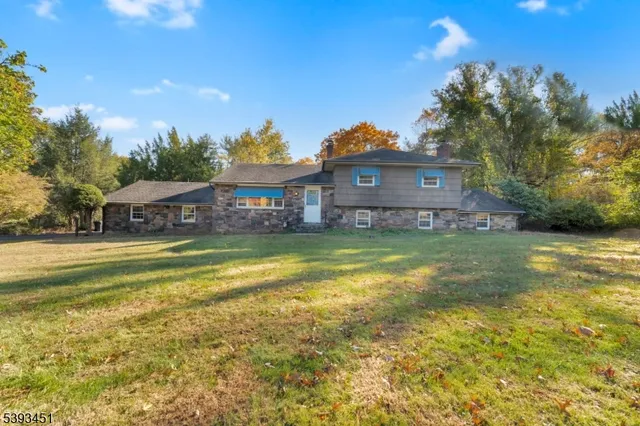 a view of house with a big yard