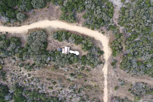 an aerial view of residential house