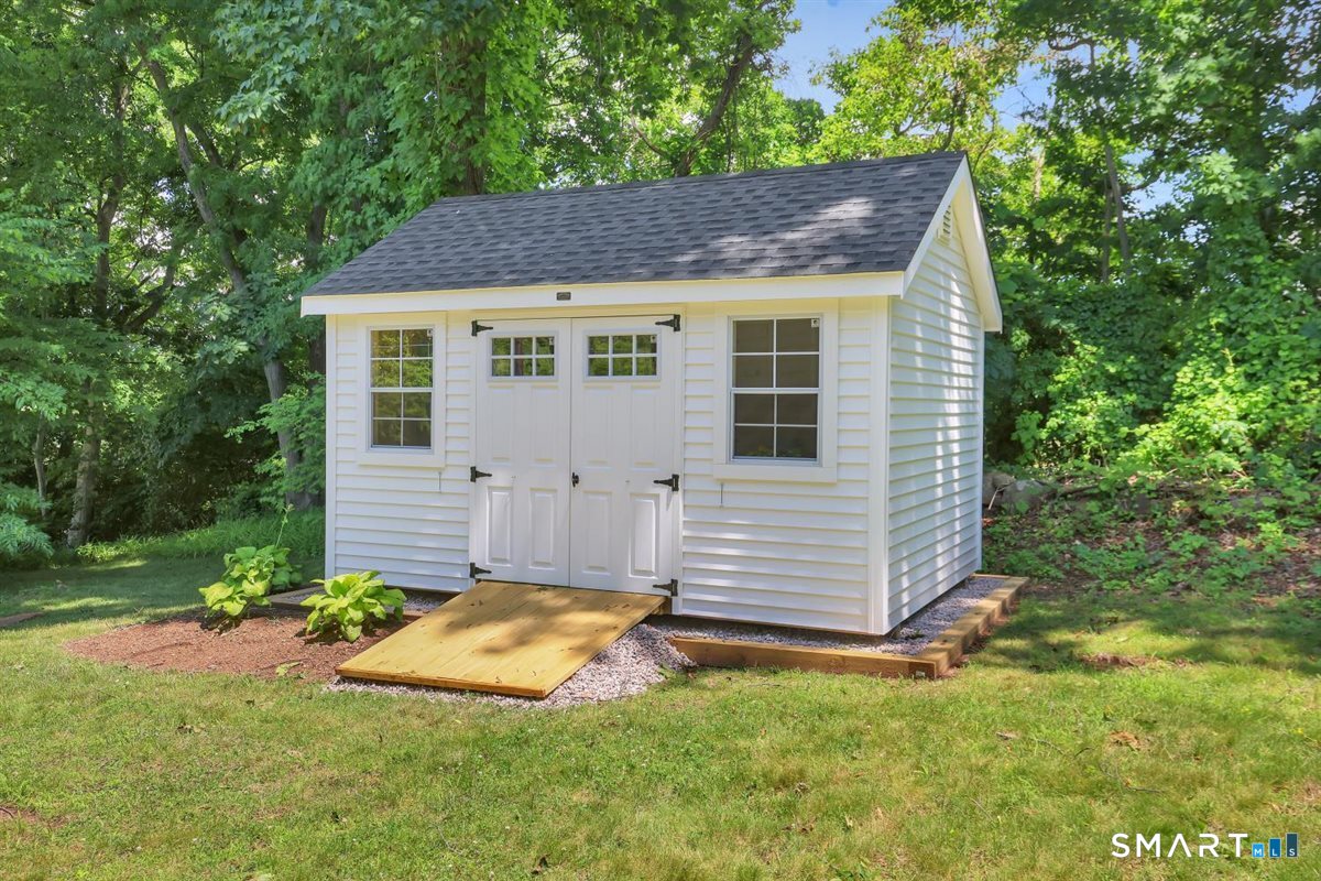 186 Alps Road Branford, CT 06405 - Photo 24 of 35 Newly installed shed (2026) for added storage space.