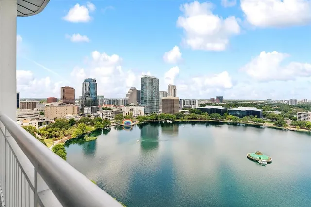 a view of a city with water
