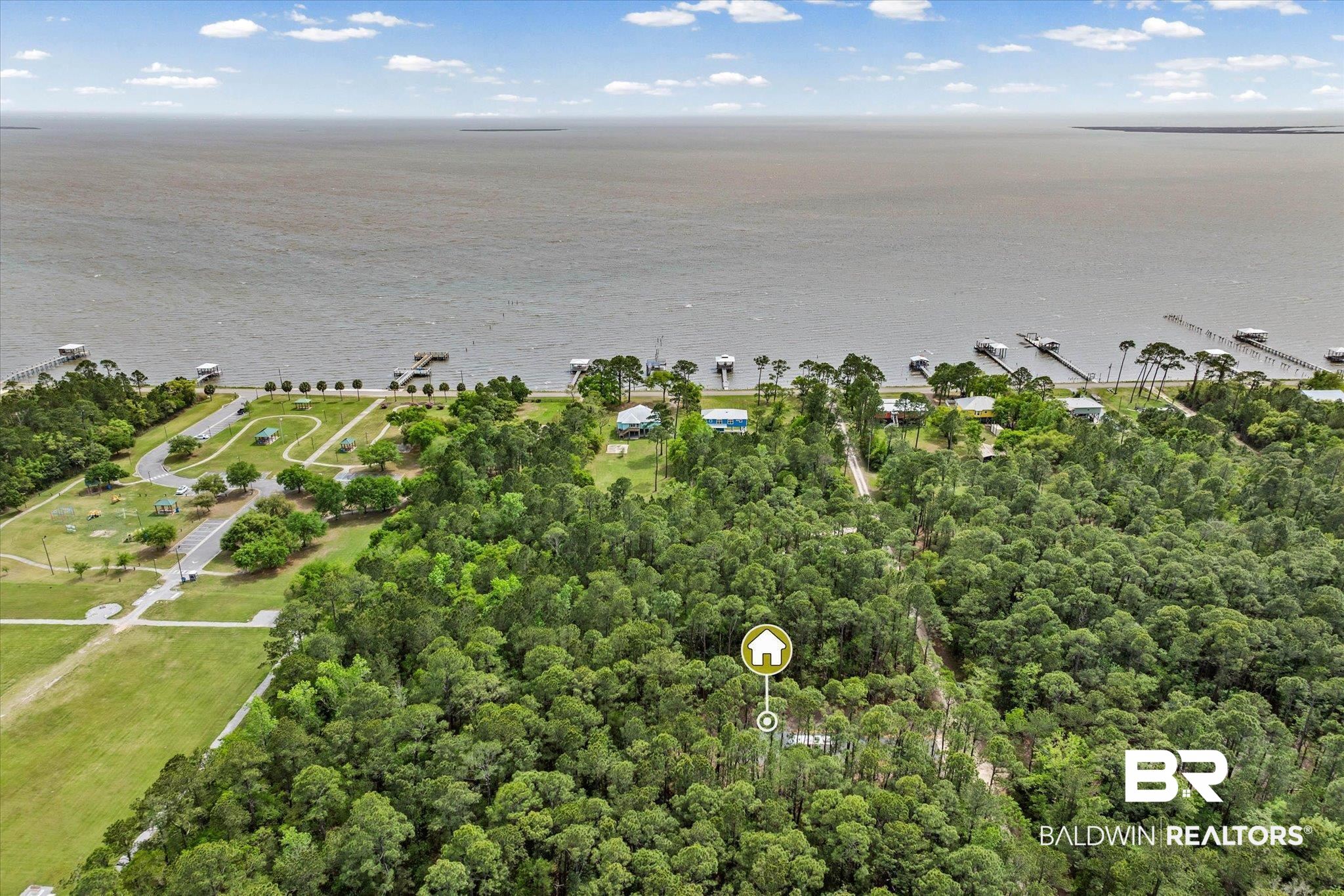 0 Barrett Road Coden, AL 36523 - Photo 4 of 31 Bird's eye view of a large body of water