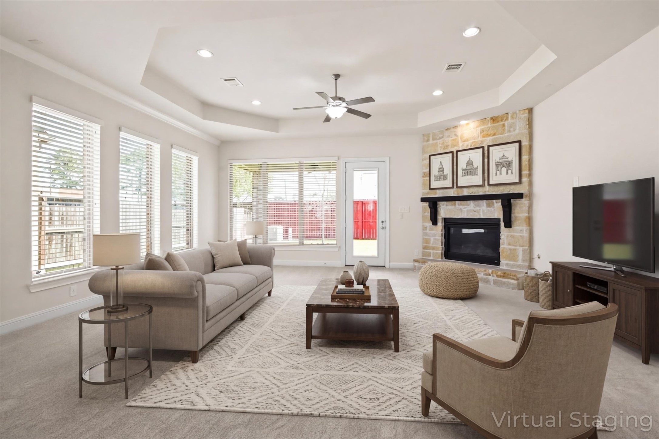 8931 Leaning Hollow Lane Spring, TX 77379 - Photo 3 of 38 VIRTUALLY STAGED RENDITION OF THE GREAT ROOM PHOTO.