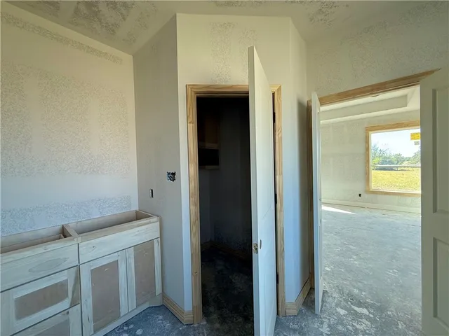 a view of an ocean with a mountain view