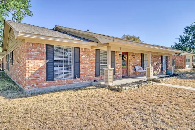 a view of a house with a patio