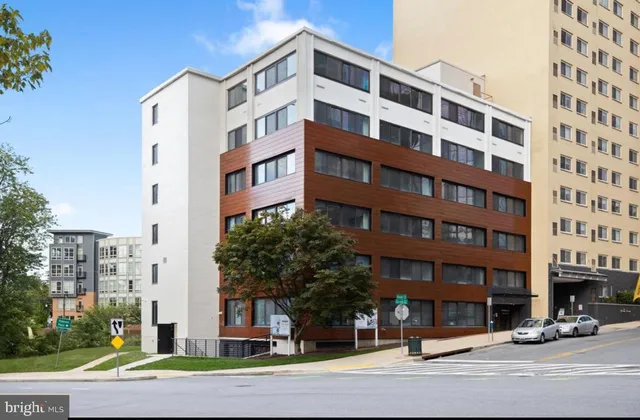 a front view of a building