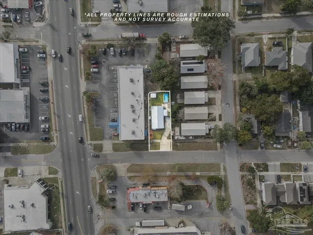 an aerial view of a city