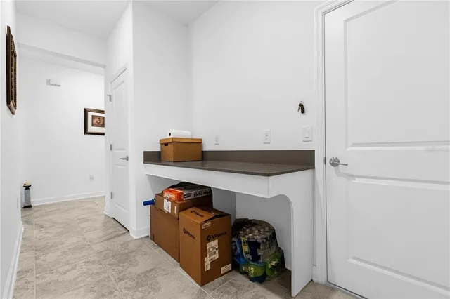 a room with storage and utility