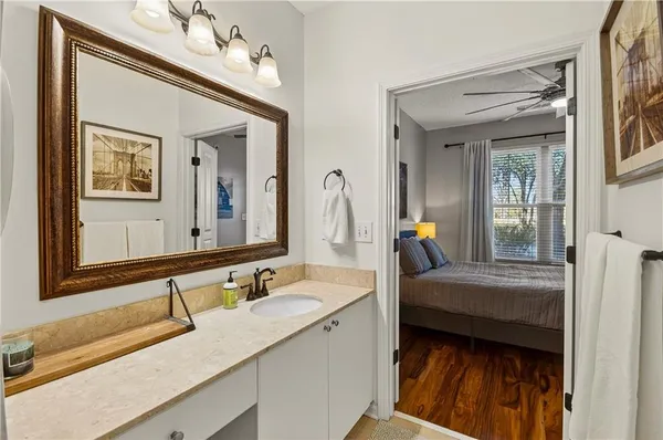 a swimming pool with outdoor seating and yard