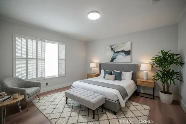 a view of a patio with mountains in the background