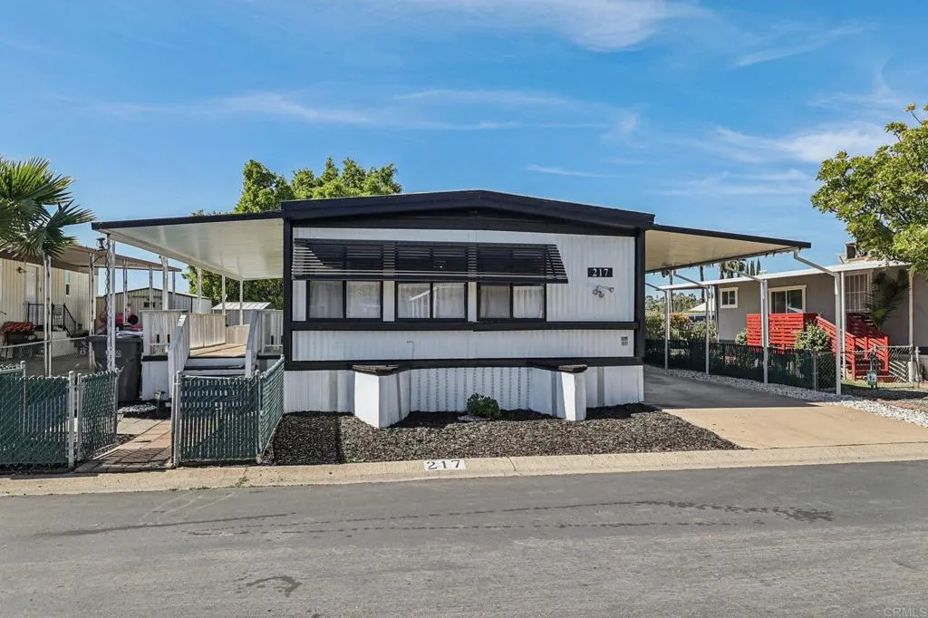 a view of a building with a patio