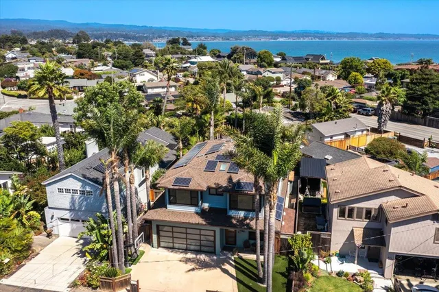 an aerial view of multiple house
