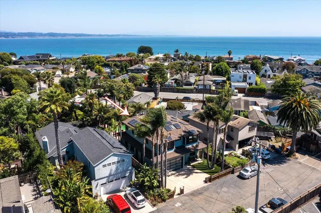 an aerial view of multiple house