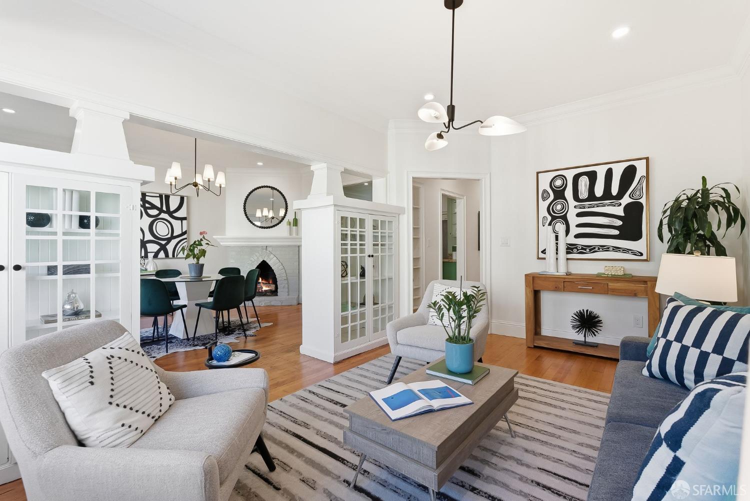 717 Page Street San Francisco, CA 94117 - Photo 3 of 39 a living room with furniture and wooden floor