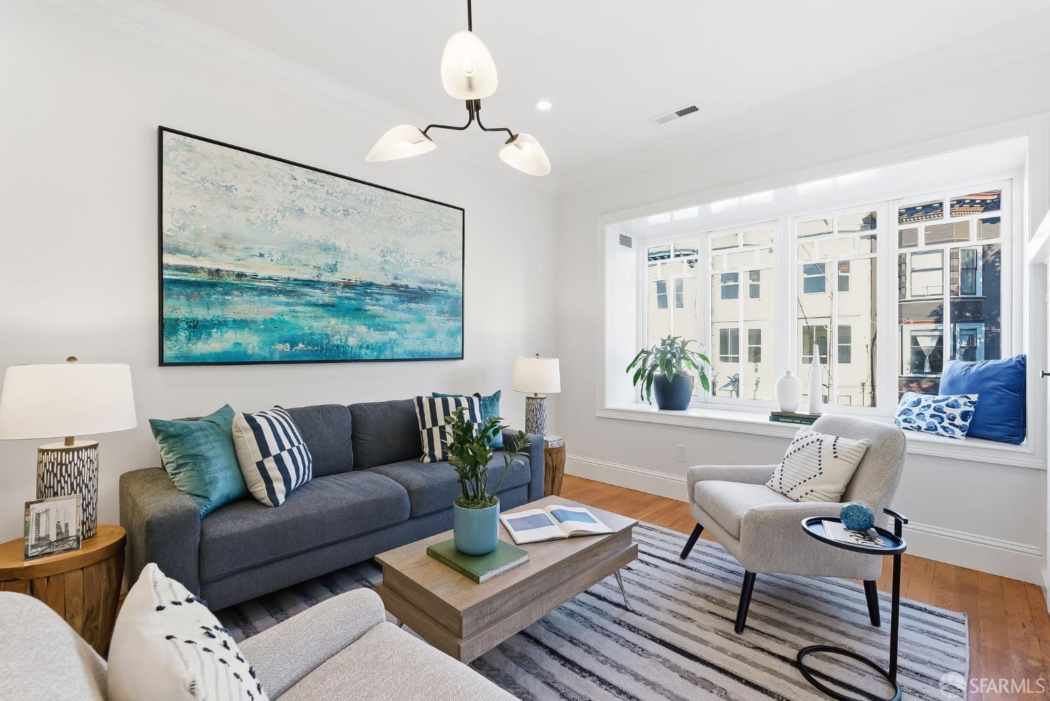 717 Page Street San Francisco, CA 94117 - Photo 4 of 39 a living room with furniture and a large window