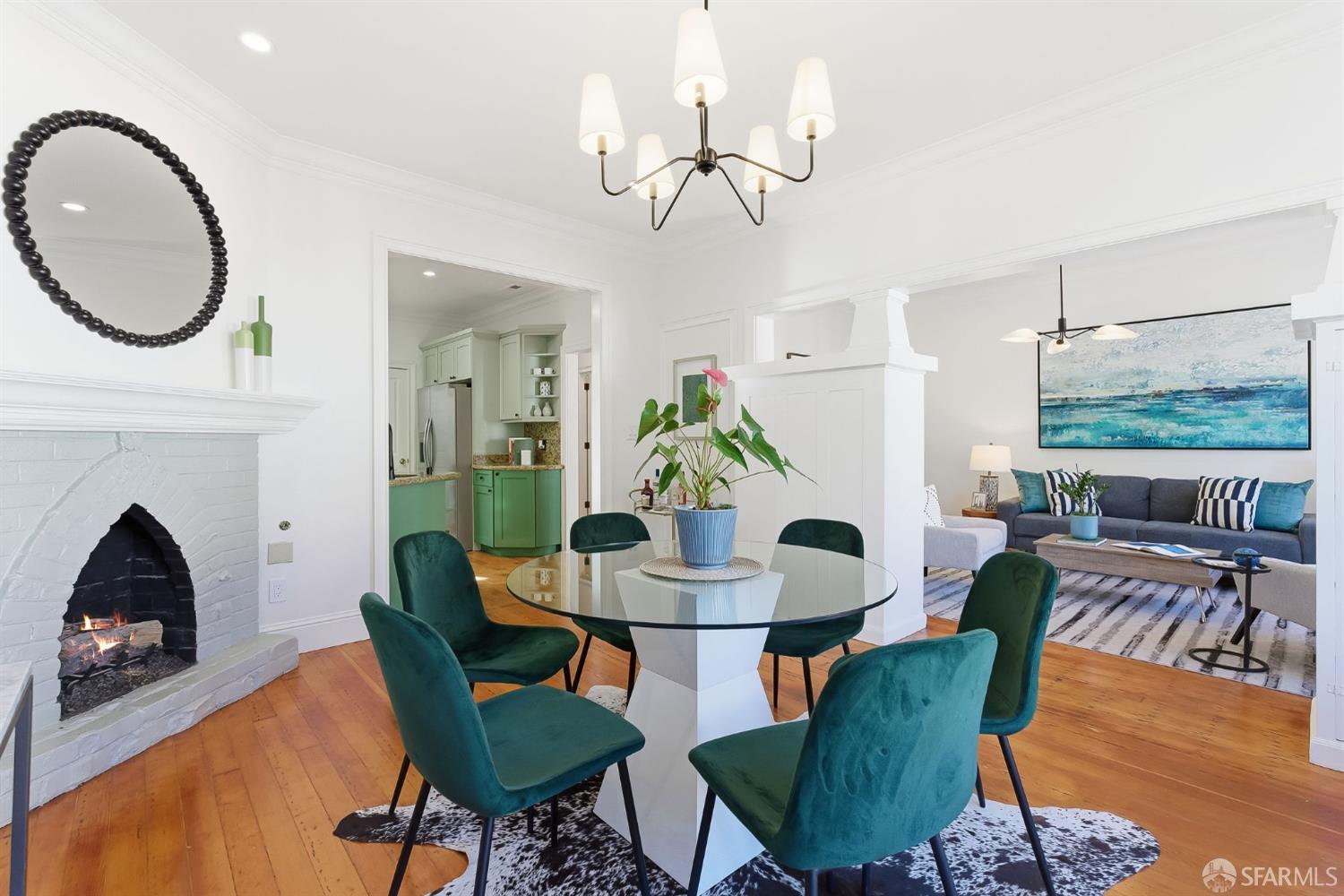 717 Page Street San Francisco, CA 94117 - Photo 9 of 39 a view of a dining room with furniture window and wooden floor