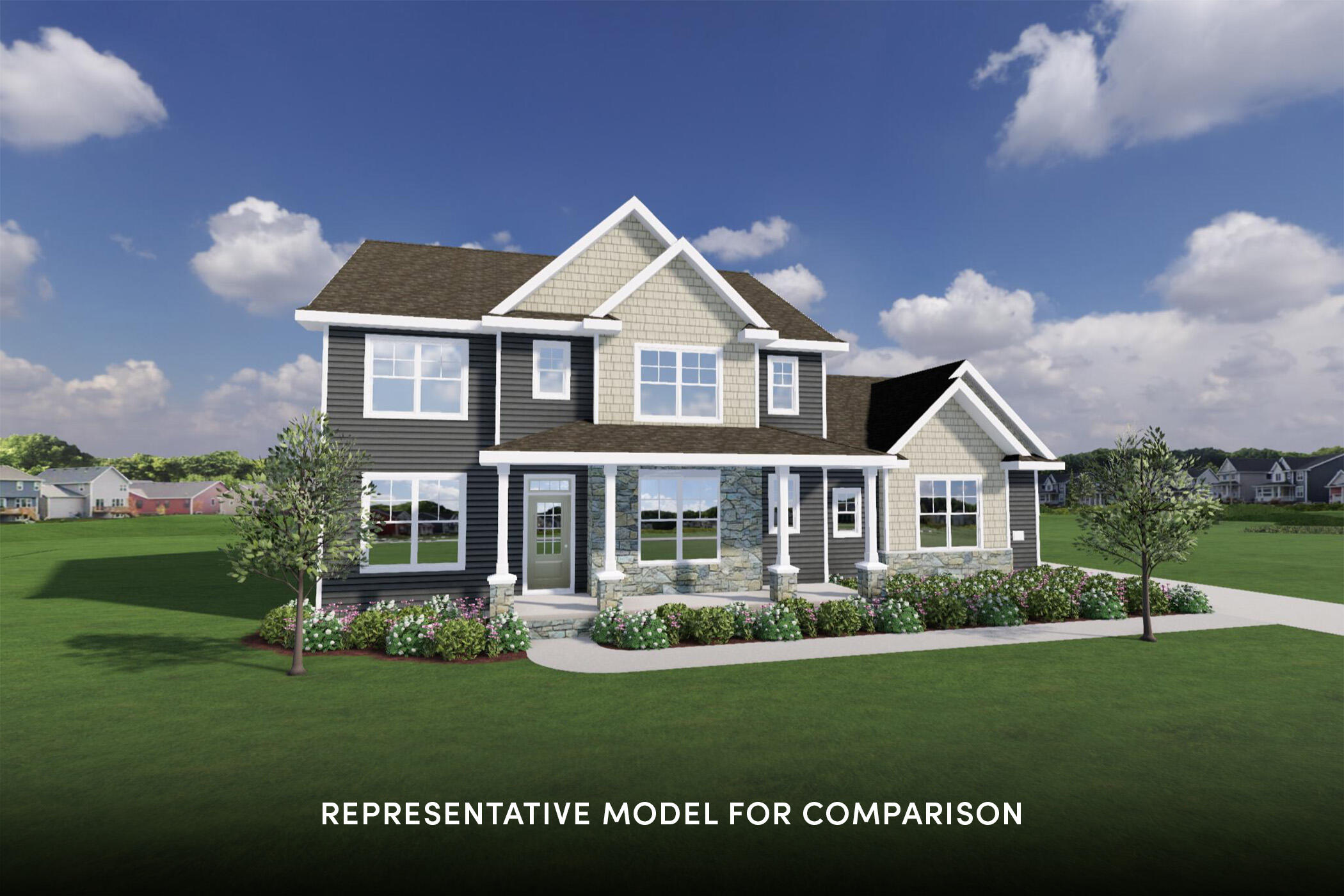 8175 Bluebird Court Mequon, WI 53097 - Photo 1 of 38 Jackson Farmhouse _ 3 Car Side Entry Gar