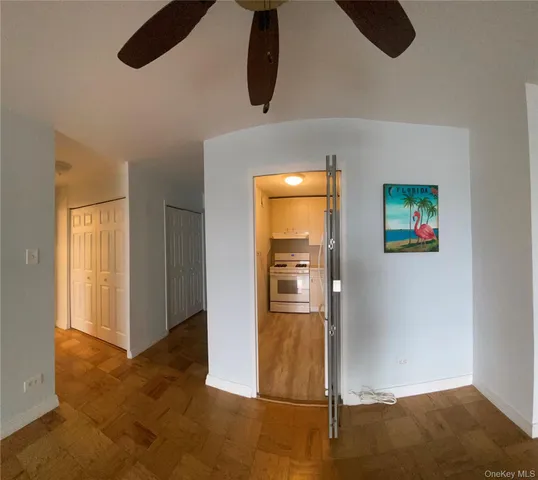 a backyard of a building with yard