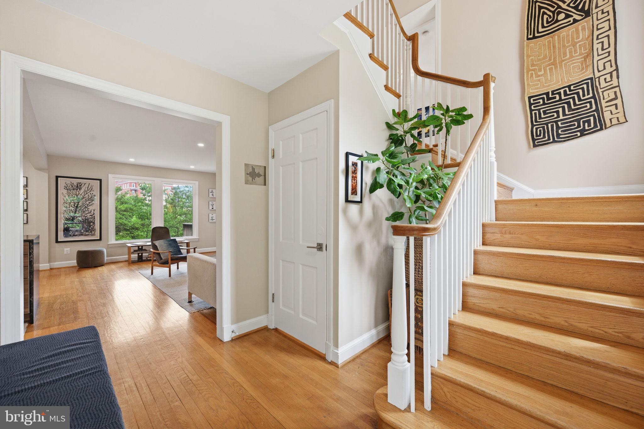 2829 29th Place Northwest Washington, DC 20008 - Photo 4 of 41 a view of entryway and hall with wooden floor