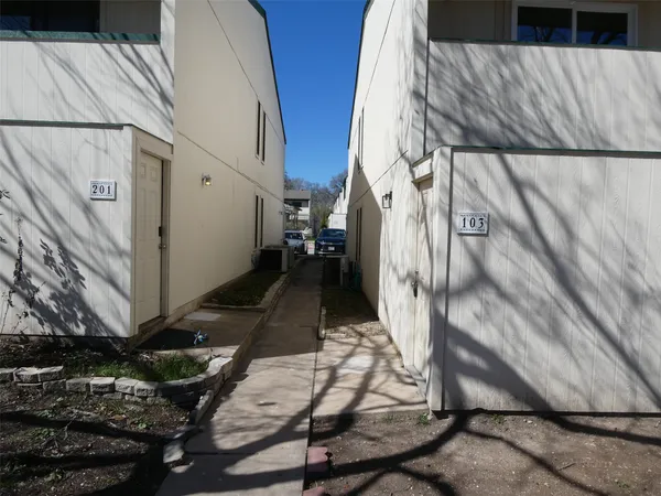 a backyard of a house