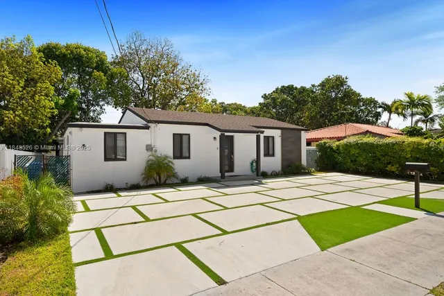 a view of a house with a patio