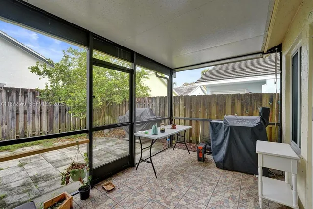 a view of a sign in a garden