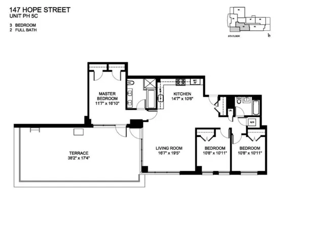 $2,600,000 | 147 Hope Street, Unit 5C | Williamsburg