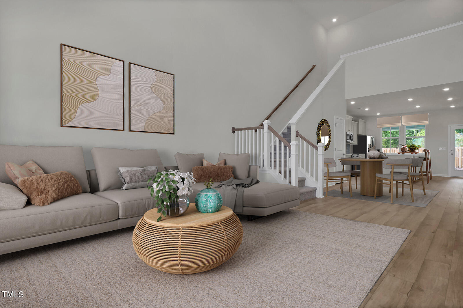 1116 Bell Heather Road, Unit 69 Durham, NC 27703 - Photo 4 of 24 Great Room 2 - Hyacinth - Virtual Stagin