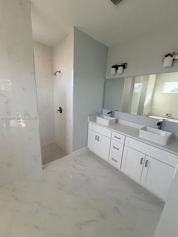 a view of a bathtub in a bathroom