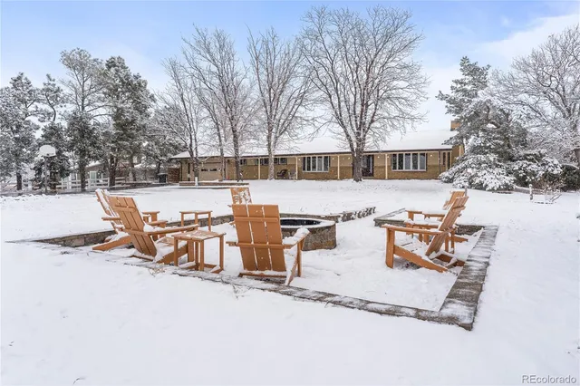 a view of a backyard of a house