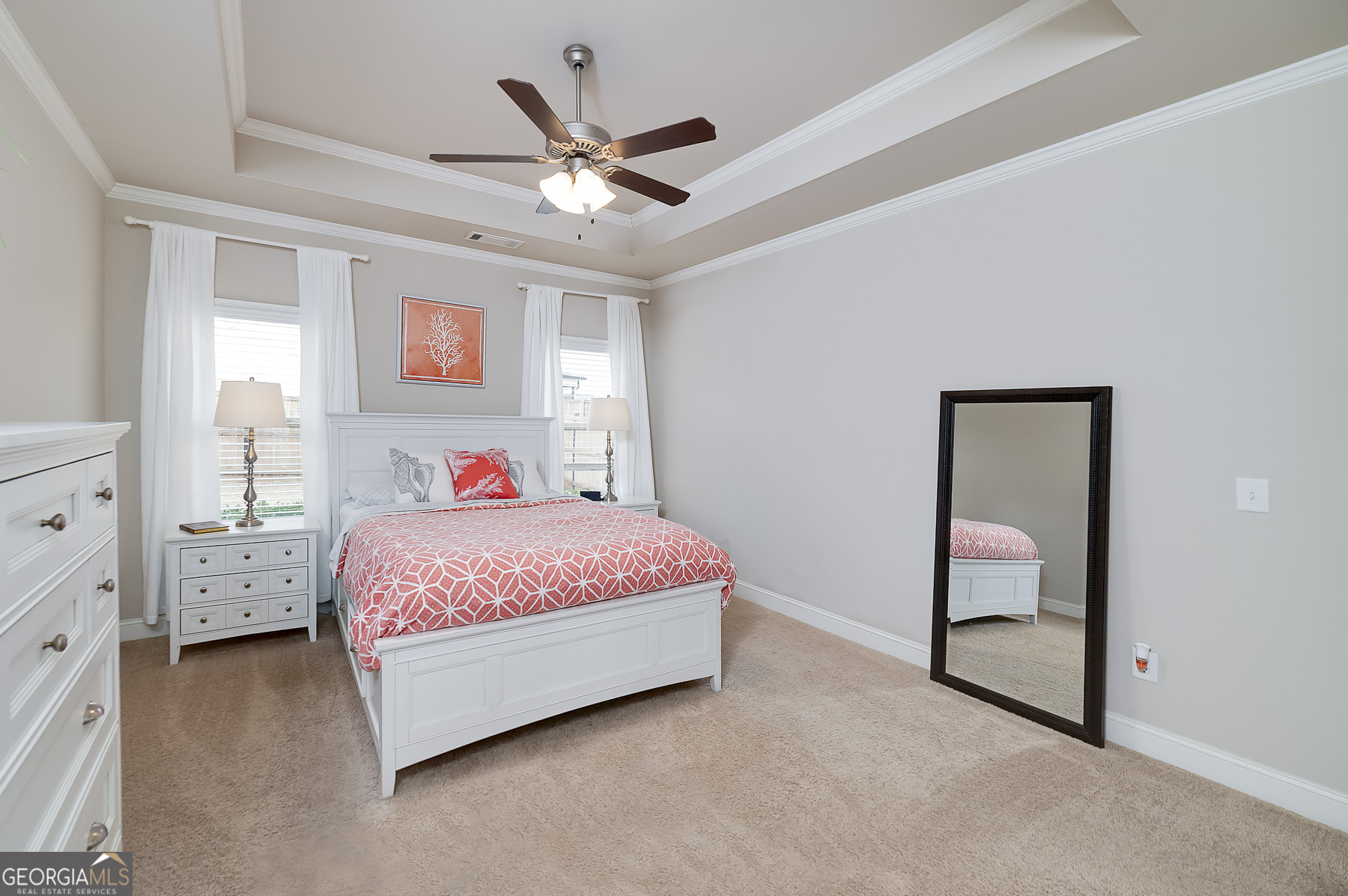 4366 Clubside Drive Gainesville, GA 30504 - Photo 10 of 24 a bedroom with a bed and a chandelier