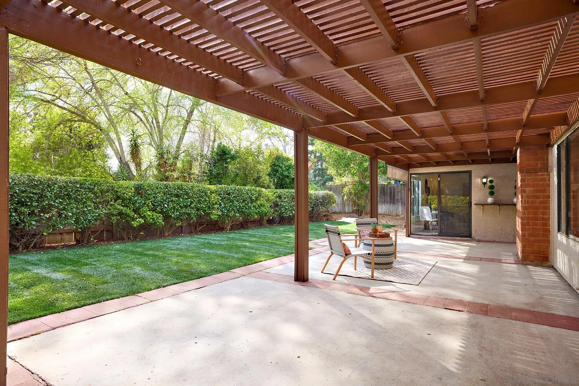 13269 Vinter Way Poway, CA 92064 - Photo 11 of 32 a view of a porch with chairs and backyard