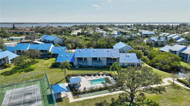 an aerial view of multiple house
