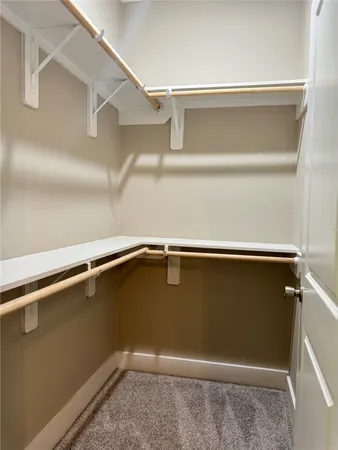 a close view of closet