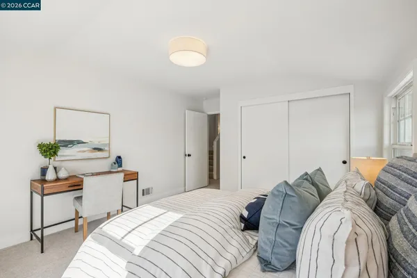 a view of workspace with a window