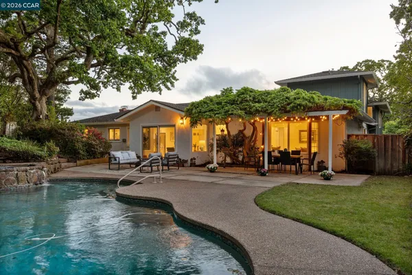 a view of a house with a patio