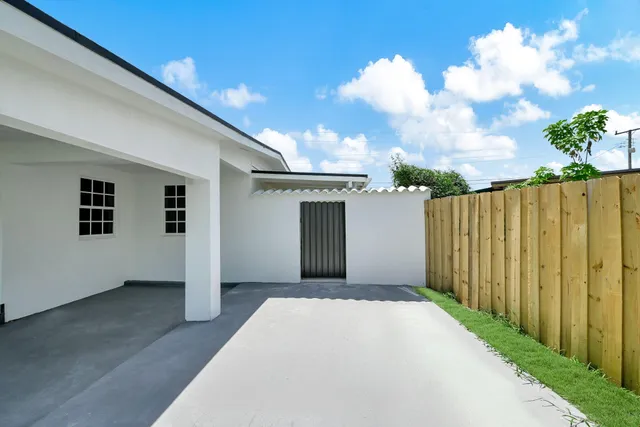 a view of a porch with a backyard
