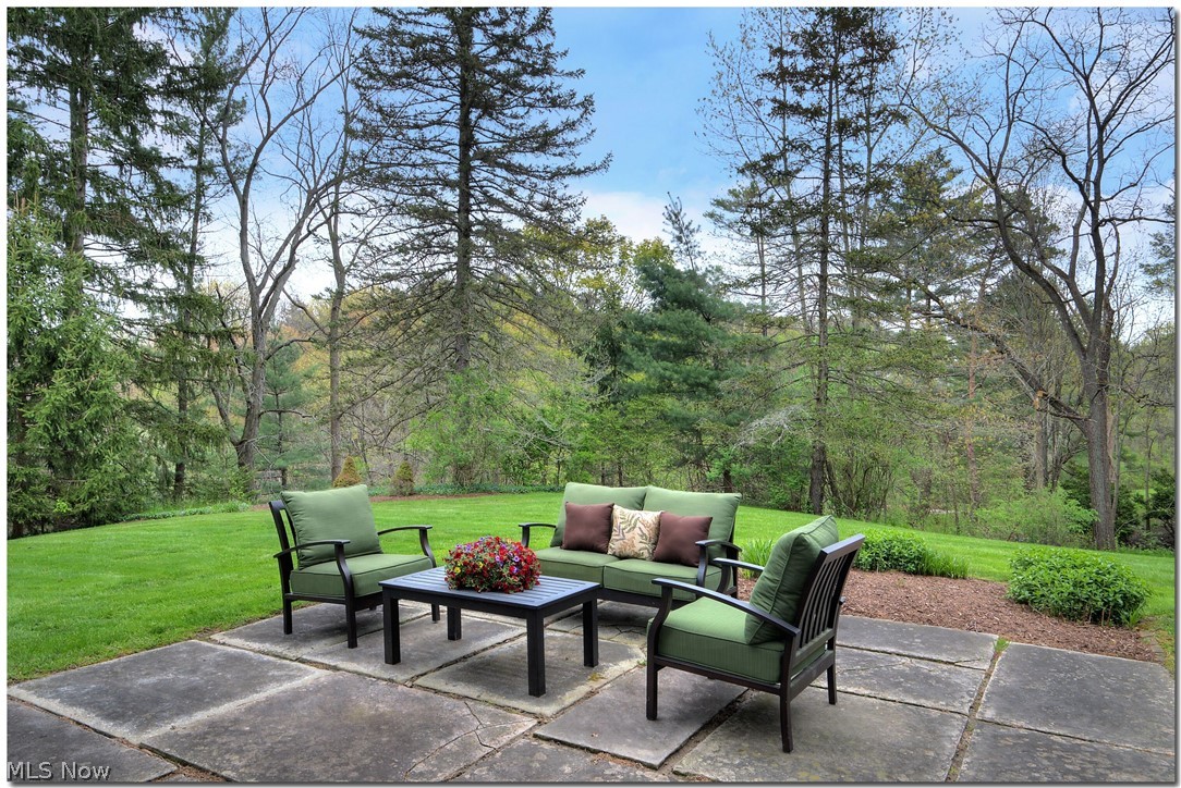 33955 Old Kinsman Road Hunting Valley, OH 44022 - Photo 35 of 35 A quiet side patio off the living room is an ideal quiet spot.