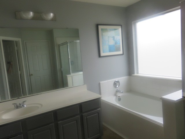 12127 Landsdown Ridge Way Humble, TX 77346 - Photo 19 of 35 a bathroom with a bathtub and a sink