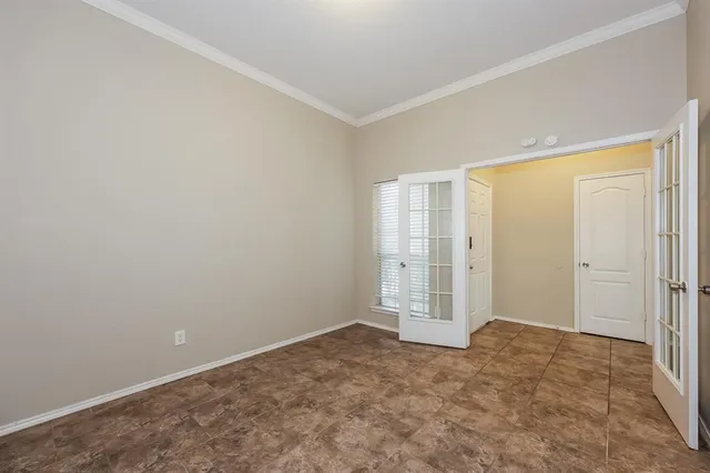 an empty room with a natural light