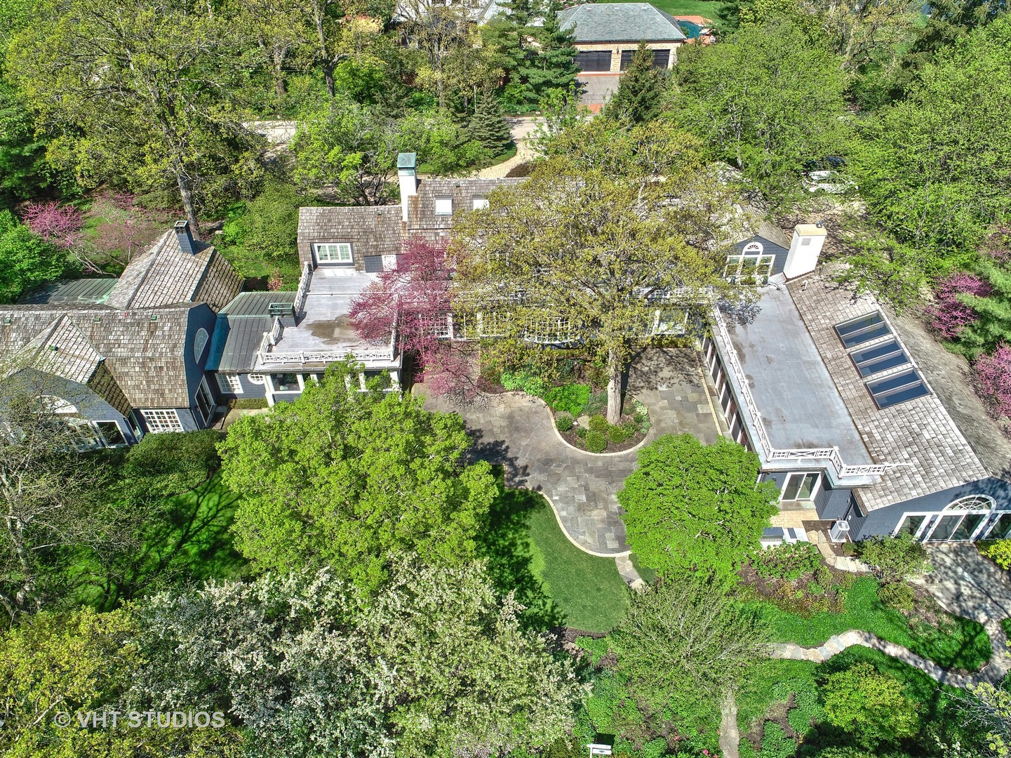 32 Indian Hill Road Winnetka, IL 60093 - Photo 50 of 79 an aerial view of a house with outdoor space and street view