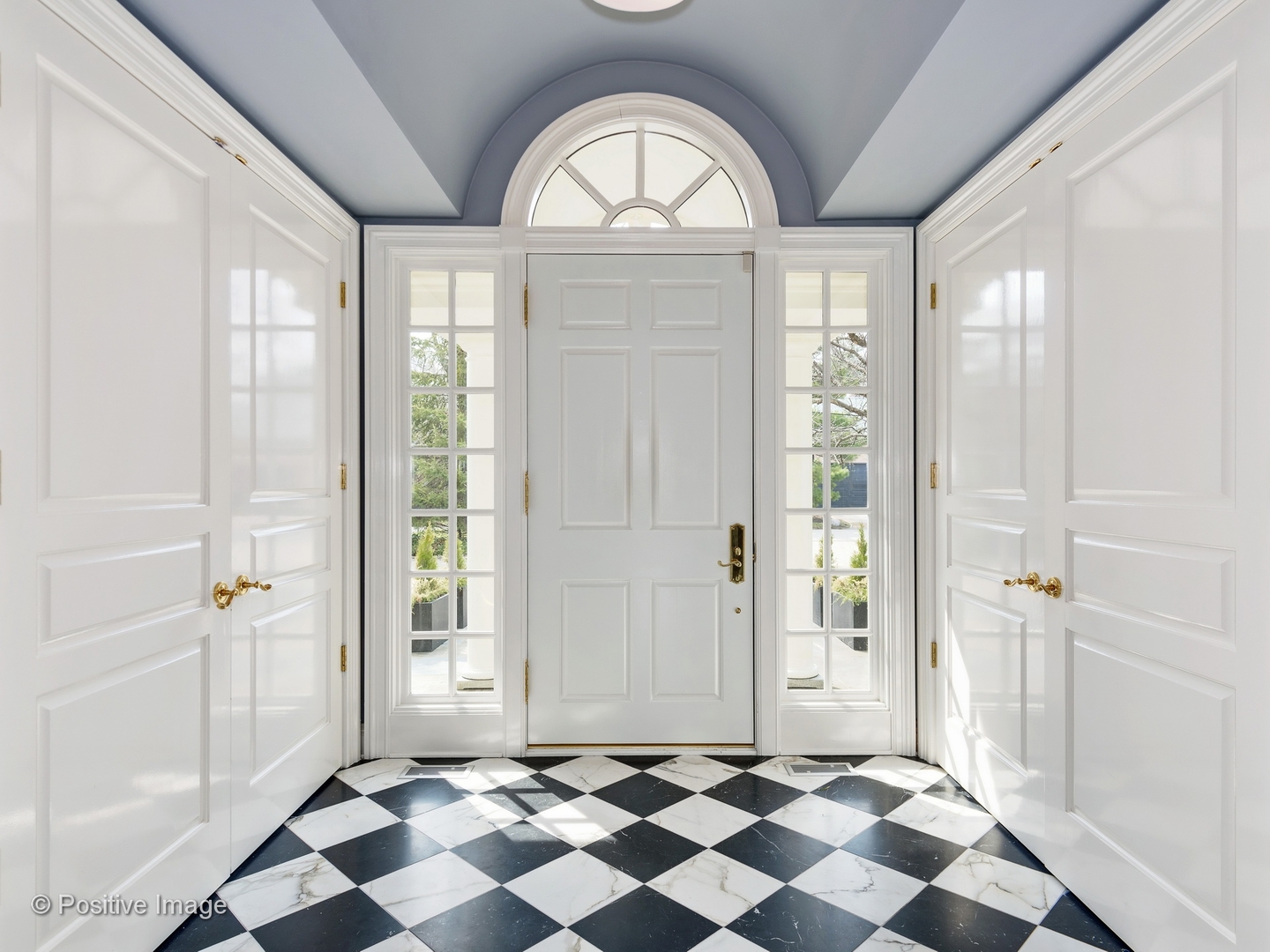 32 Indian Hill Road Winnetka, IL 60093 - Photo 6 of 79 a view of a bathroom with a black and white checkered floor
