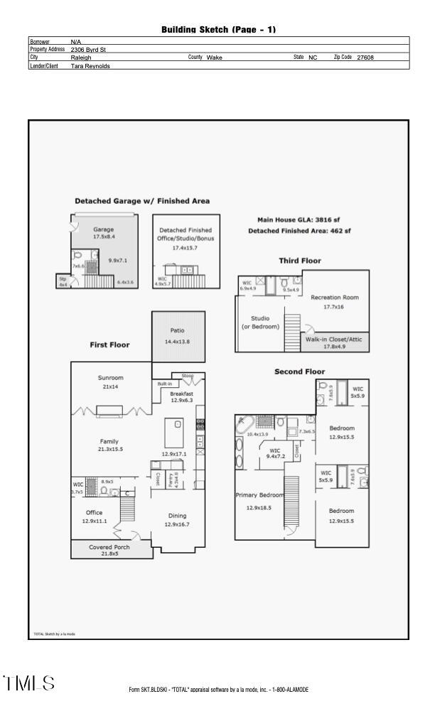 2306 Byrd Street Raleigh, NC 27608 - Photo 60 of 60 Floorplan